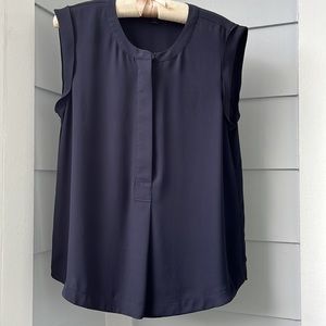 JCREW Dark Navy Georgette Top